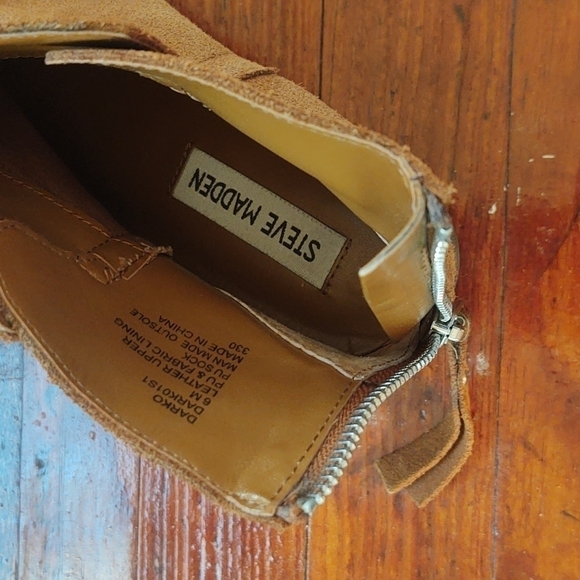 Steve Madden Darko  Brown Leather/Suede Ankle Boot Sz 6 - Picture 6 of 7